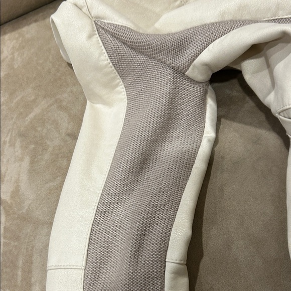 Free People Cream Vegan Leather Bomber Jacket - Picture 15 of 15